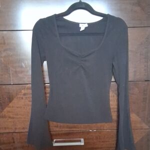 Rue21 Elegant Black Long Sleeve Tee Junior